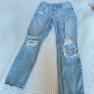 Abercrombie Ripped Light Wash Skinny Jeans